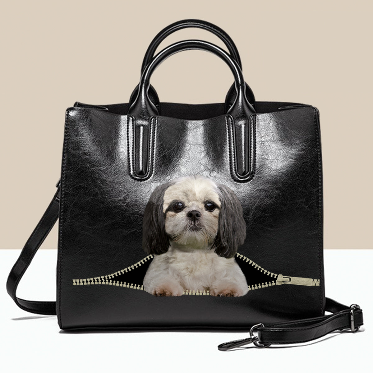 Shih Tzu Luxus Handtasche V4