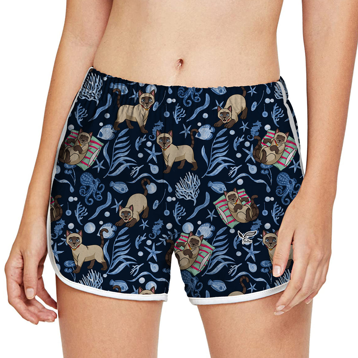 Siamese Cat - Bunte Damen-Laufshorts V2
