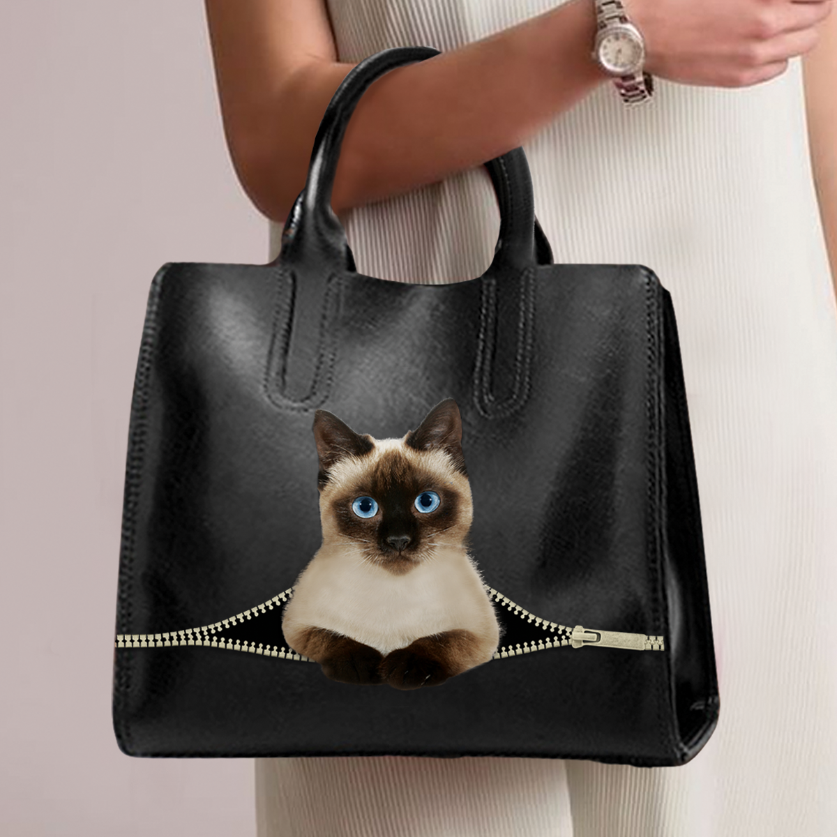 Siamese Cat Luxury Handbag V1