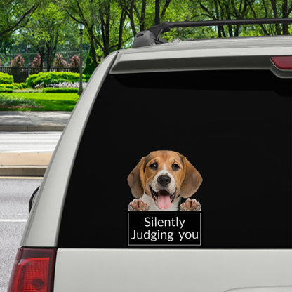 Silently Judging You - Beagle Car/ Door/ Fridge/ Laptop Sticker V1