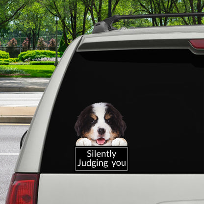 Silently Judging You - Bernese Mountain Car/ Door/ Fridge/ Laptop Sticker V1