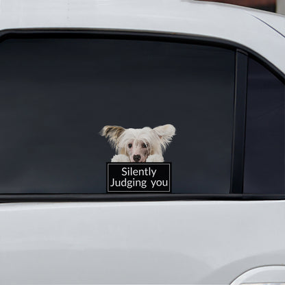 Silently Judging You - Chinese Crested Car/ Door/ Fridge/ Laptop Sticker V1