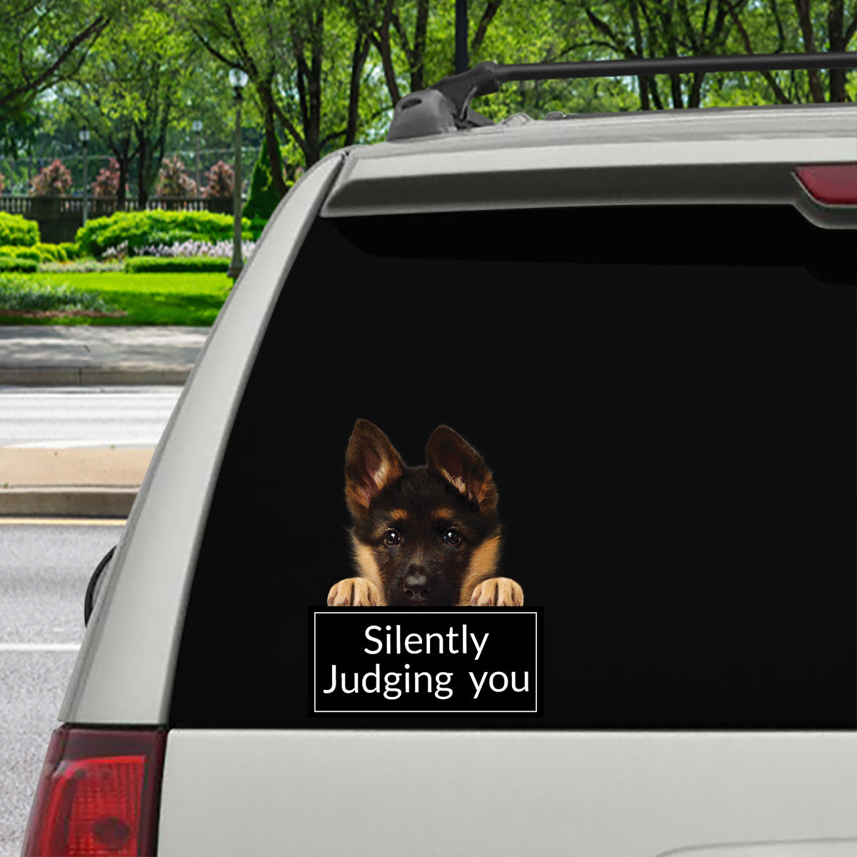 Silently Judging You – Deutscher Schäferhund Auto-/Tür-/Kühlschrank-/Laptop-Aufkleber V1