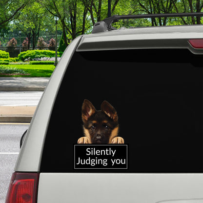 Silently Judging You - German Shepherd Car/ Door/ Fridge/ Laptop Sticker V1