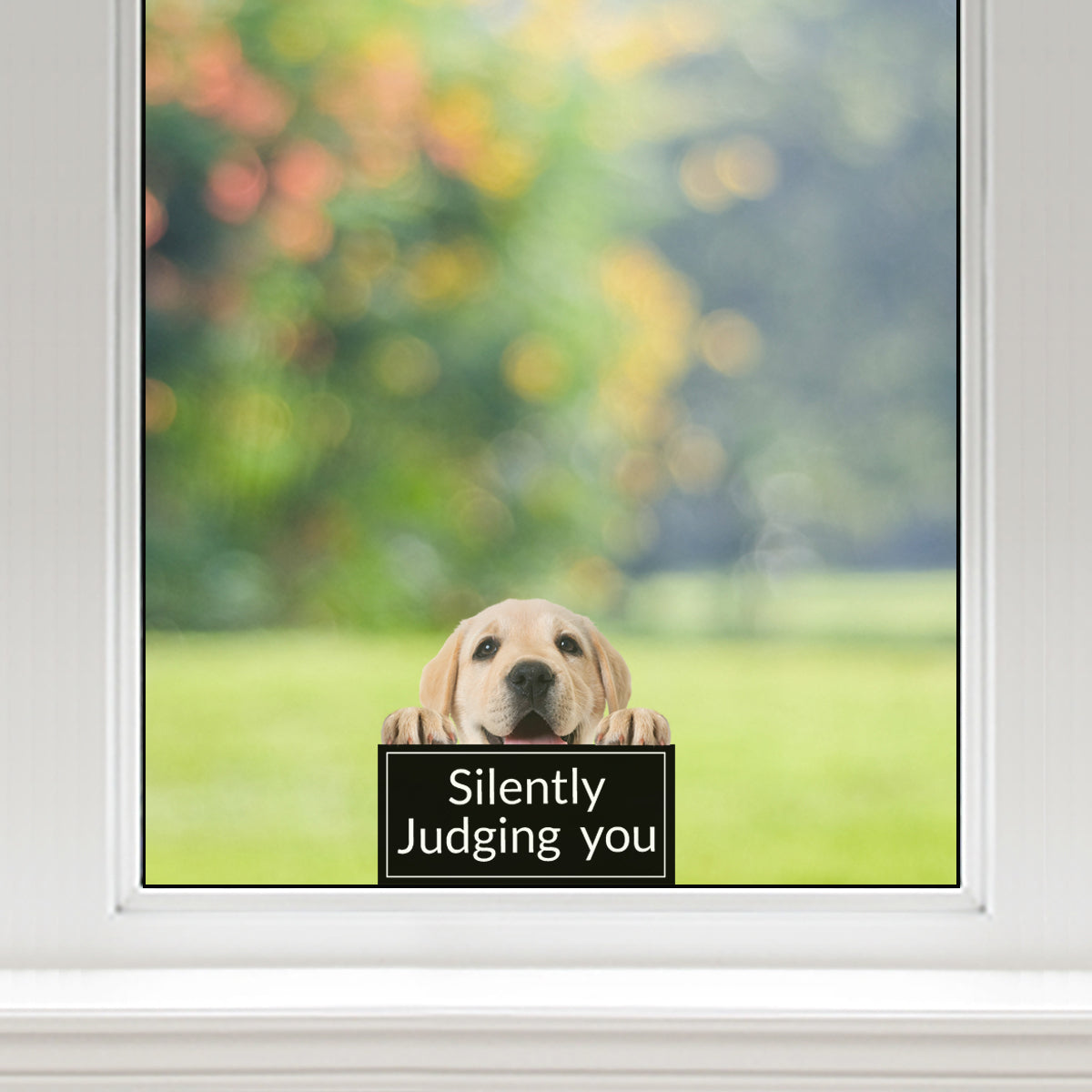 Silently Judging You – Aufkleber für Auto/Tür/Kühlschrank/Laptop mit Labrador V1