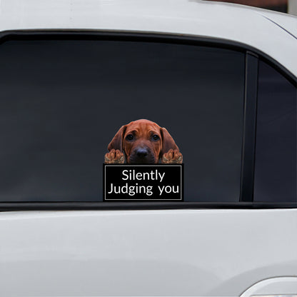 Silently Judging You – Rhodesian Ridgeback Auto-/Tür-/Kühlschrank-/Laptop-Aufkleber V1