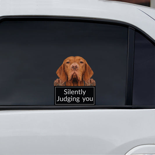 Silently Judging You – Vizsla Auto-/Tür-/Kühlschrank-/Laptop-Aufkleber V1