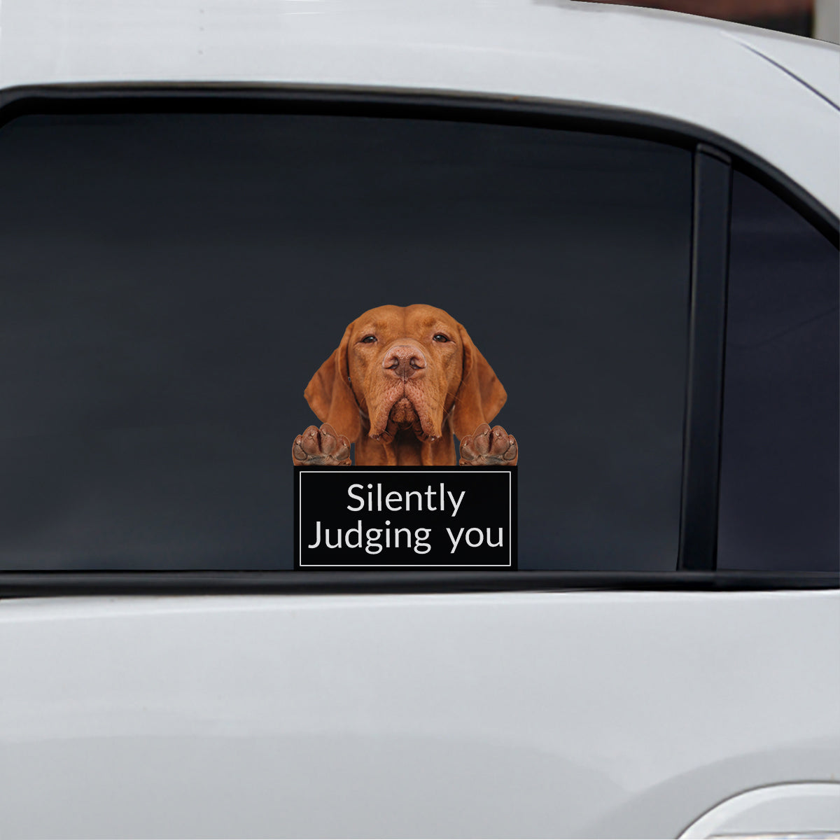 Silently Judging You – Vizsla Auto-/Tür-/Kühlschrank-/Laptop-Aufkleber V1