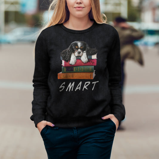 Sweat-shirt Smart Cavalier King Charles Spaniel V1