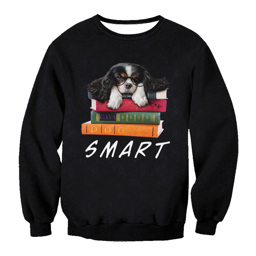 Sweat-shirt Smart Cavalier King Charles Spaniel V1