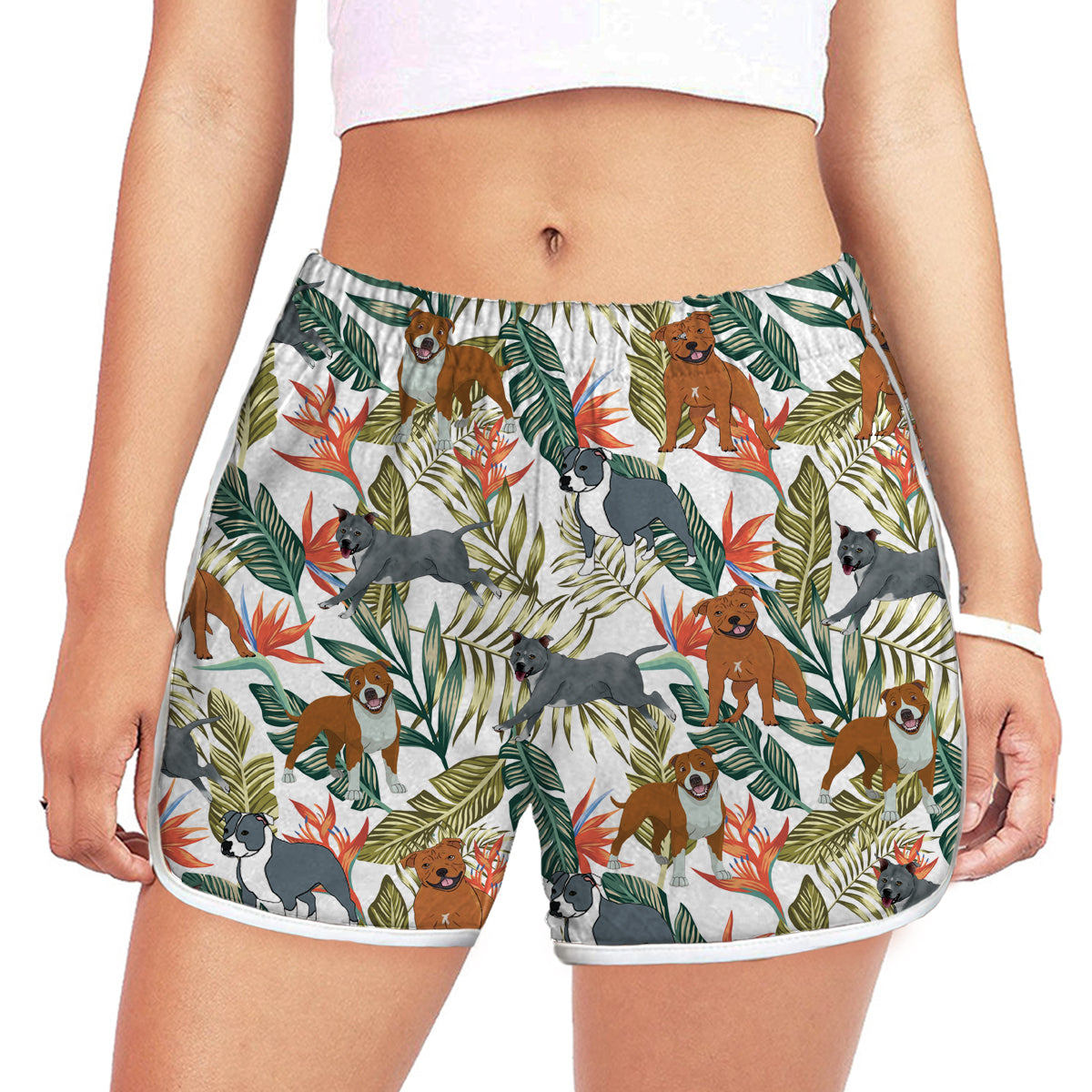 Staffordshire Bull Terrier - Colorful Women's Running Shorts V2