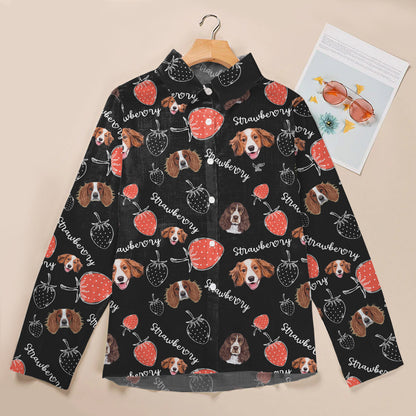 Strawberry And English Springer Spaniel - Women Shirt