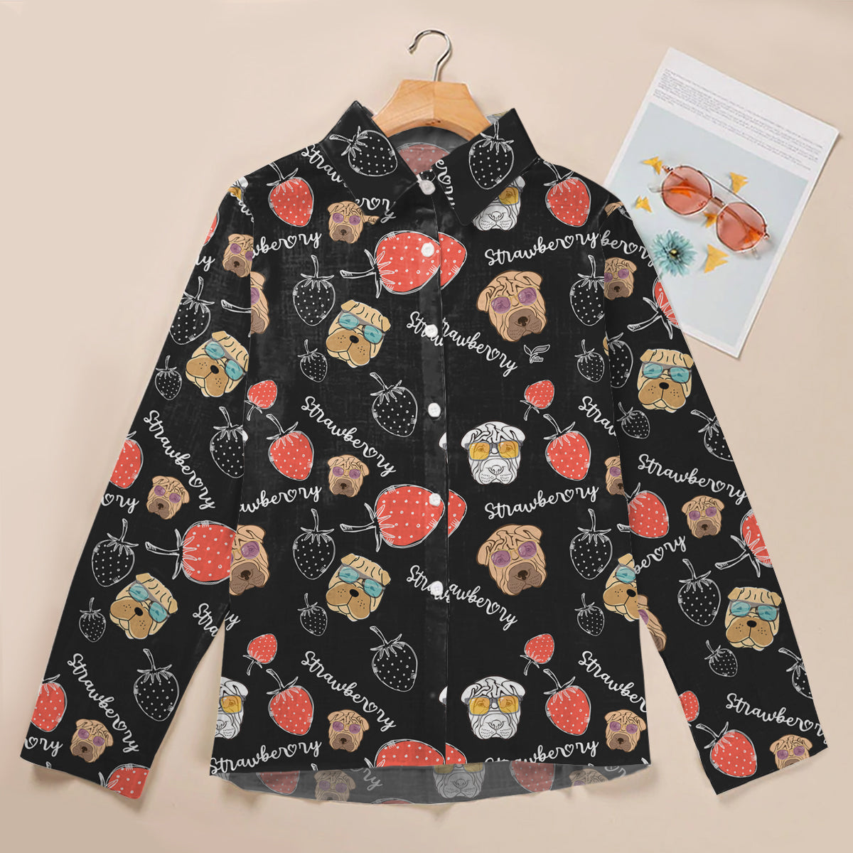 Strawberry And Shar Pei - Women Shirt