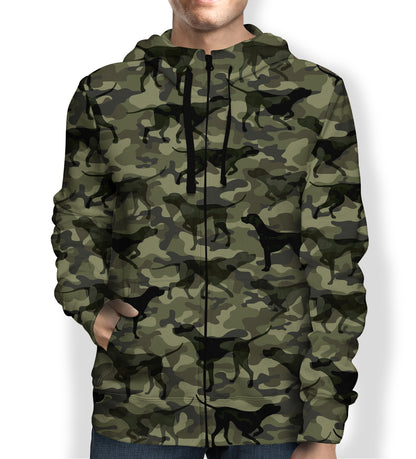 Street Style With English Pointer Camo Hoodie V1