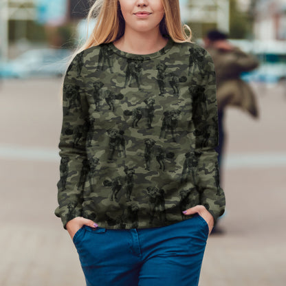Street Style With Aussiedoodle Camo Sweatshirt V1
