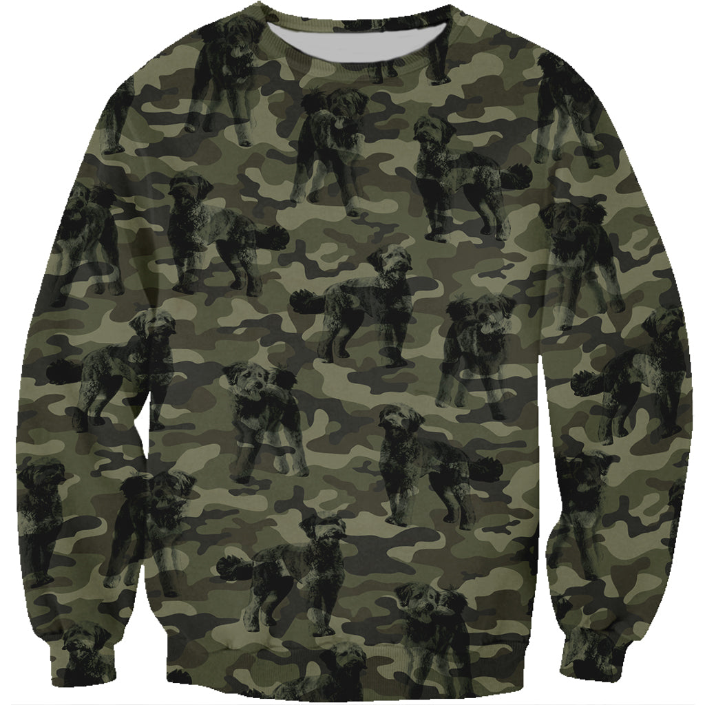 Street Style With Aussiedoodle Camo Sweatshirt V1