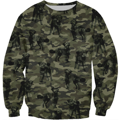 Street Style With Aussiedoodle Camo Sweatshirt V1