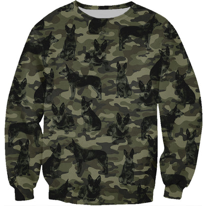 Street Style avec sweat-shirt camouflage de bétail australien V1