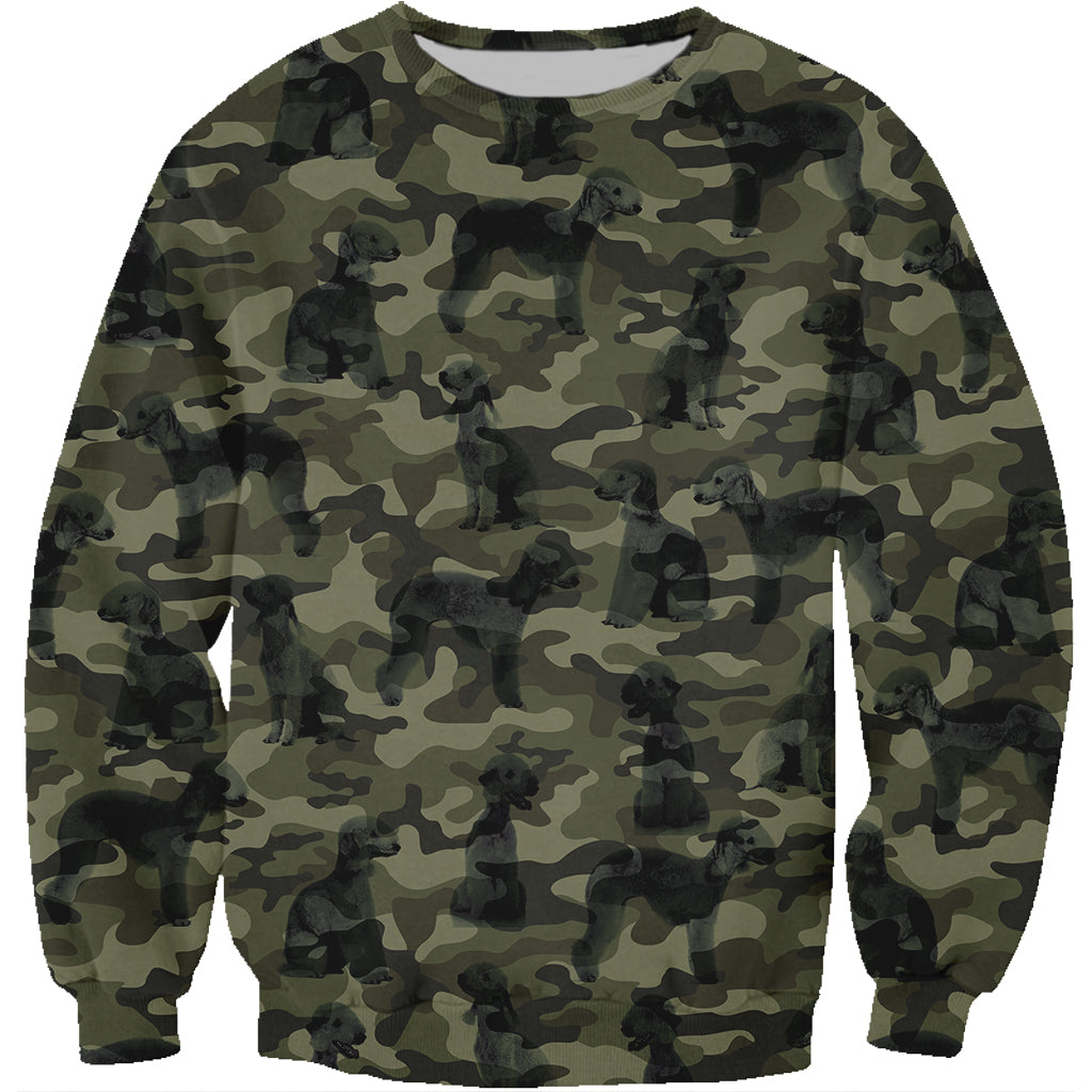 Street Style mit Bedlington Terrier Camo Sweatshirt V1