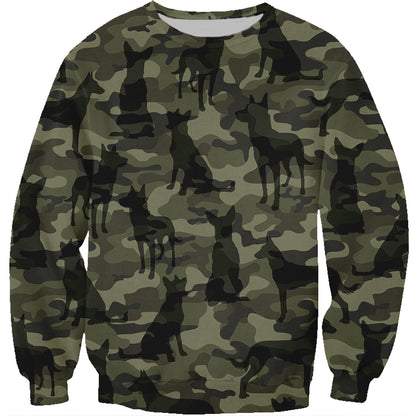 Streetstyle mit belgischem Malinois-Camouflage-Sweatshirt V1