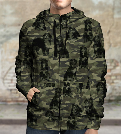 Street Style With Bernese Mountain Camo Hoodie V1