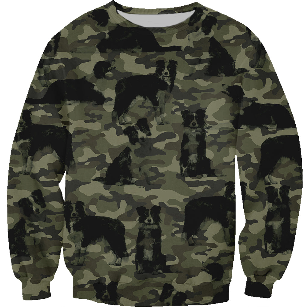 Street Style avec sweat-shirt camouflage Border Collie V1