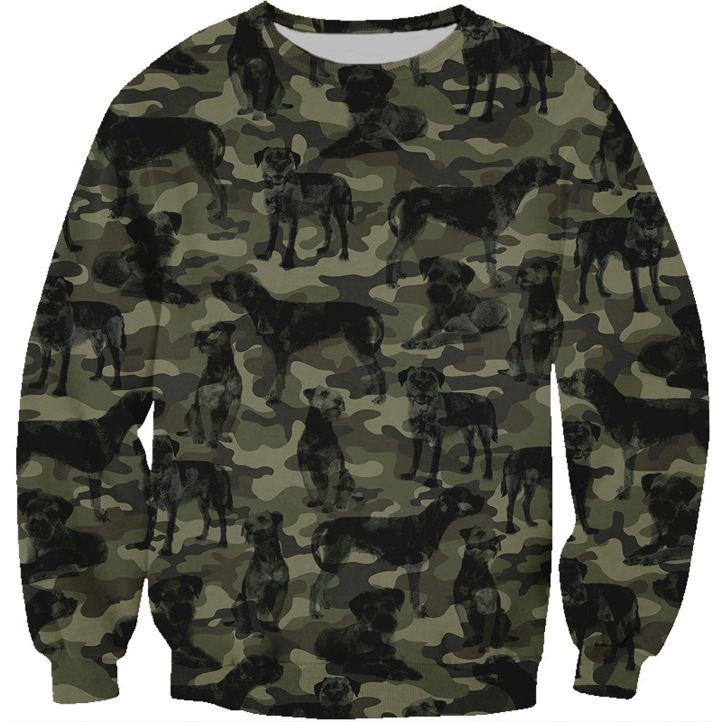Street Style mit Border Terrier Camo Sweatshirt V1