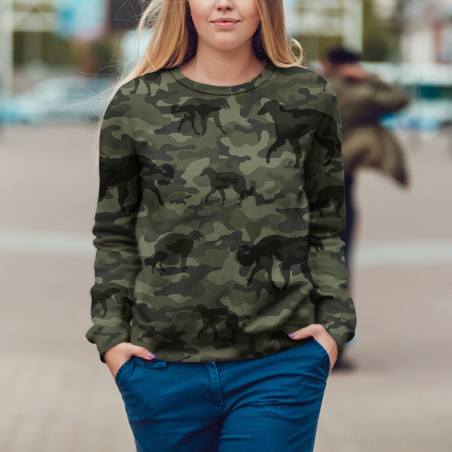 Street Style mit Barsoi Camo Sweatshirt V1