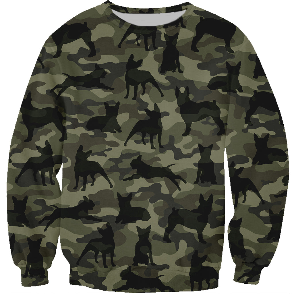 Street Style avec sweat-shirt camouflage Boston Terrier V1