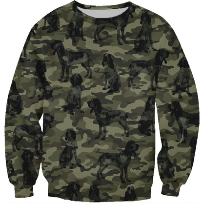 Street Style avec sweat-shirt camouflage Bracco Italiano V1