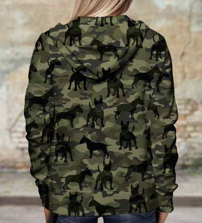 Style de rue avec sweat à capuche camouflage Bull Terrier V1
