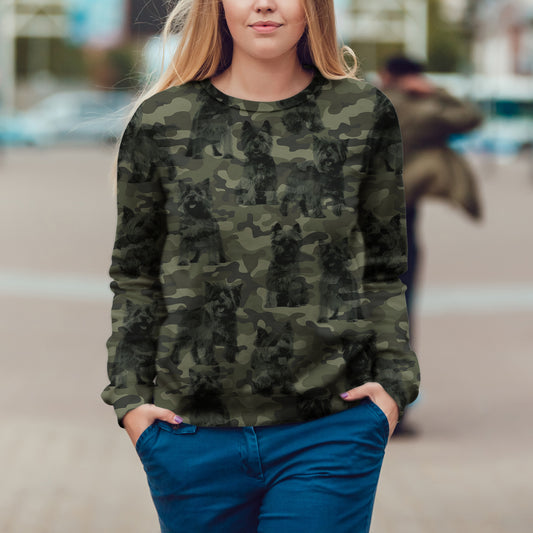 Street Style With Cairn Terrier Camo Sweatshirt V1