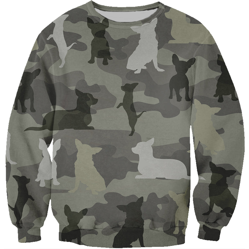 Street Style mit Chihuahua Camo Sweatshirt V4