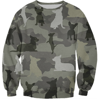 Street Style mit Chihuahua Camo Sweatshirt V4
