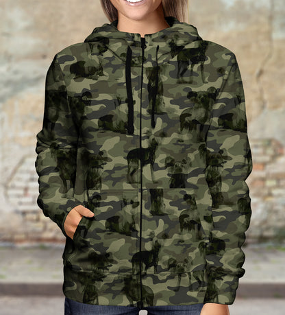Street Style With Chinese Crested Camo Hoodie V1