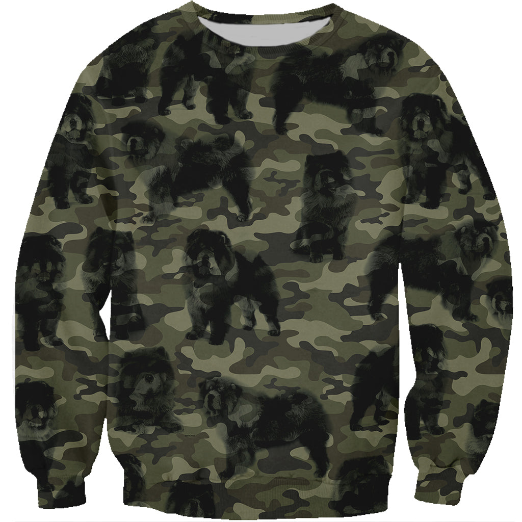 Street Style mit Chow Chow Camo Sweatshirt V1