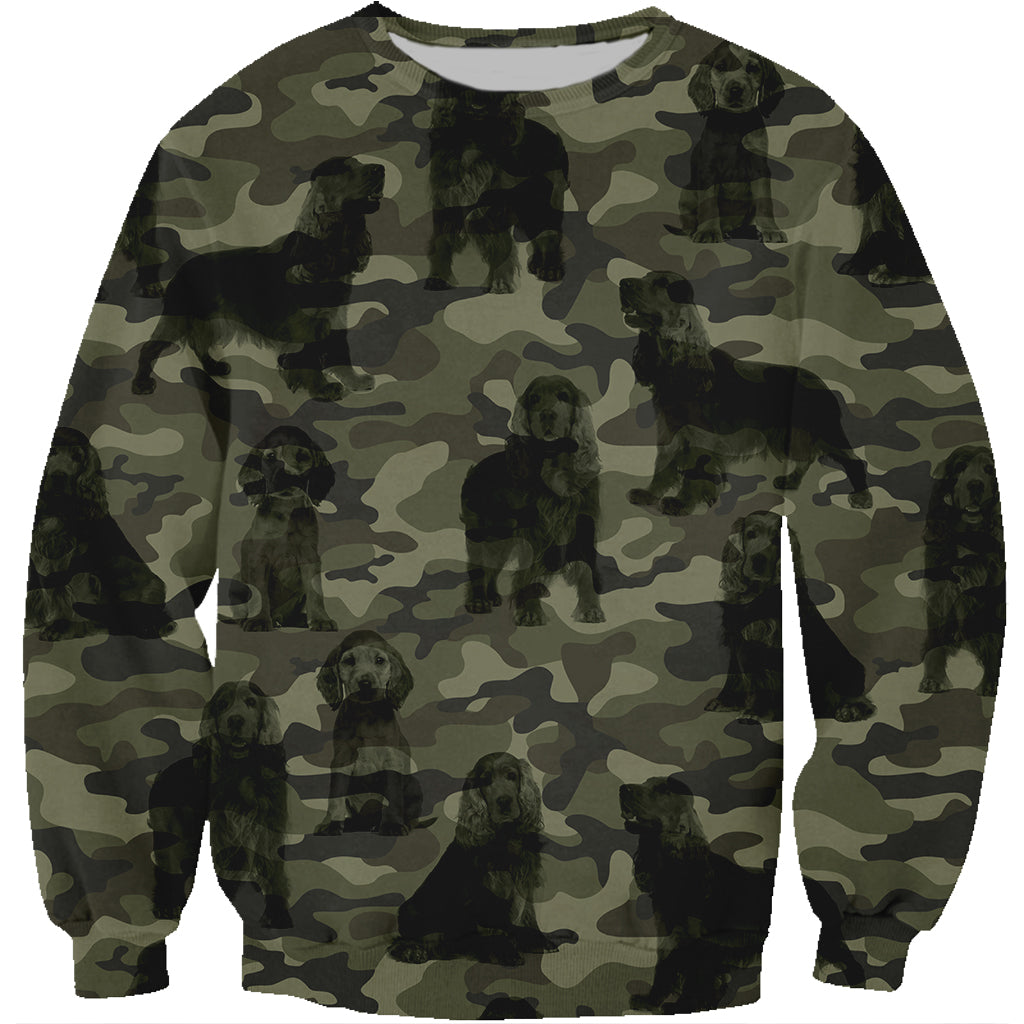 Street Style mit English Cocker Spaniel Camo Sweatshirt V1