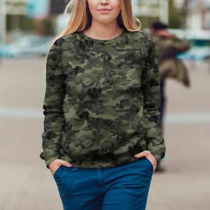 Street Style avec sweat-shirt camouflage Setter anglais V1