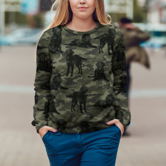 Style de rue avec sweat-shirt camouflage Retriever à revêtement plat V1