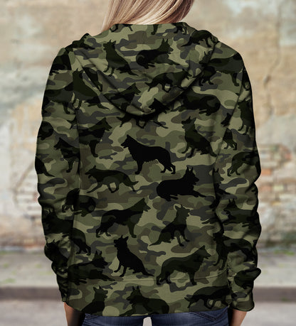 Street Style avec sweat à capuche camouflage berger allemand V1