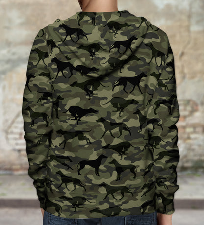 Street Style With Greyhound Camo Hoodie V1