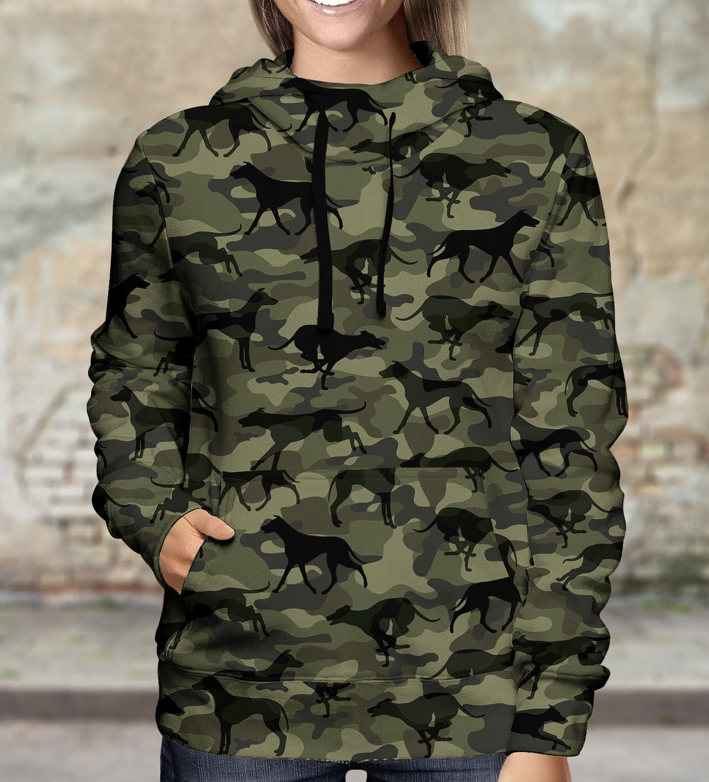 Street Style avec sweat à capuche camouflage Greyhound V1