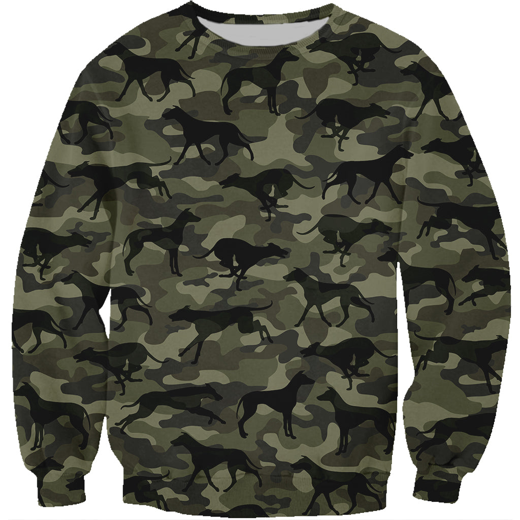 Street Style With Greyhound Camo Sweatshirt V1