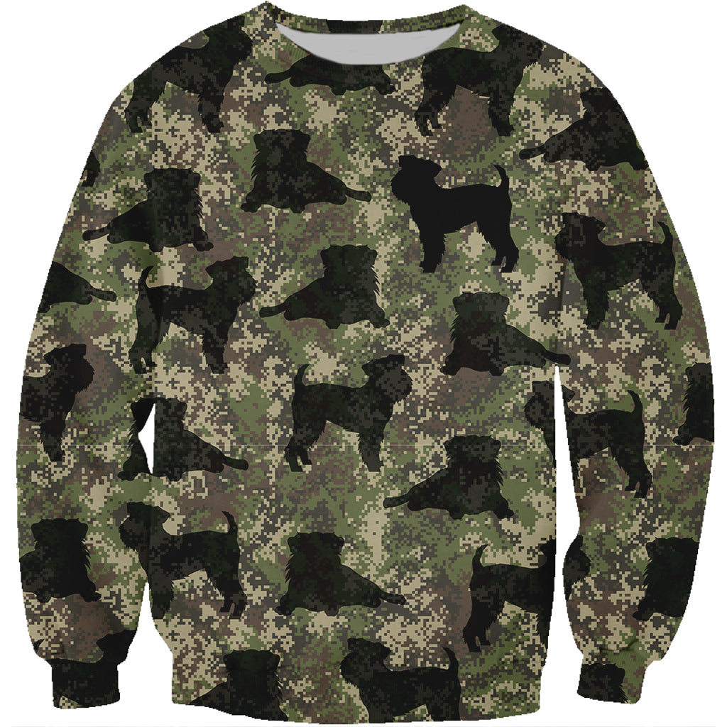 Street Style mit Griffon Bruxellois Camo Sweatshirt V3