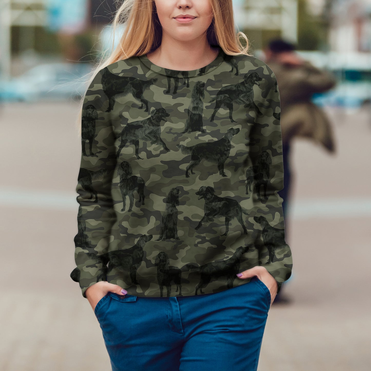 Street Style mit Irish Setter Camo Sweatshirt V1