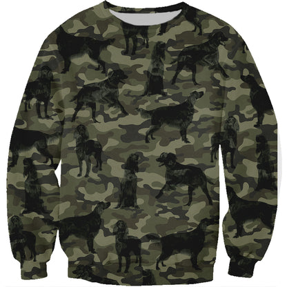 Street Style avec sweat-shirt camouflage Setter irlandais V1