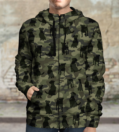 Street Style With Jack Russell Camo Hoodie V1