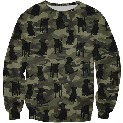Street Style With Jack Russell Camo Sweatshirt V1
