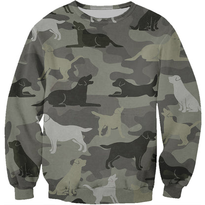 Street Style avec sweat-shirt camouflage Labrador V4