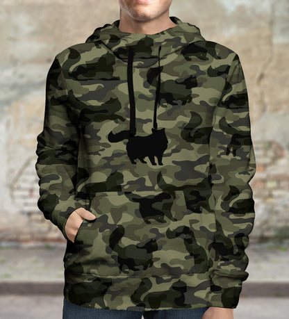 Street Style With Persian Cat Camo Hoodie V1